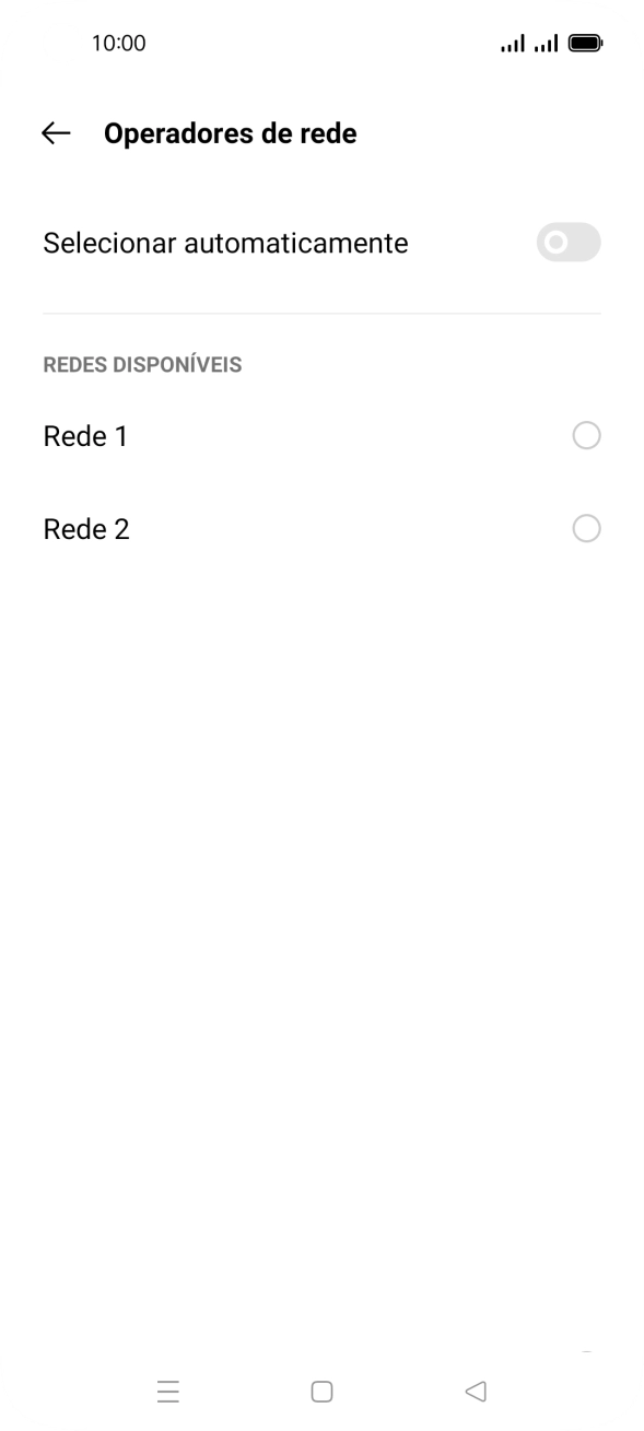 Prima a rede pretendida.