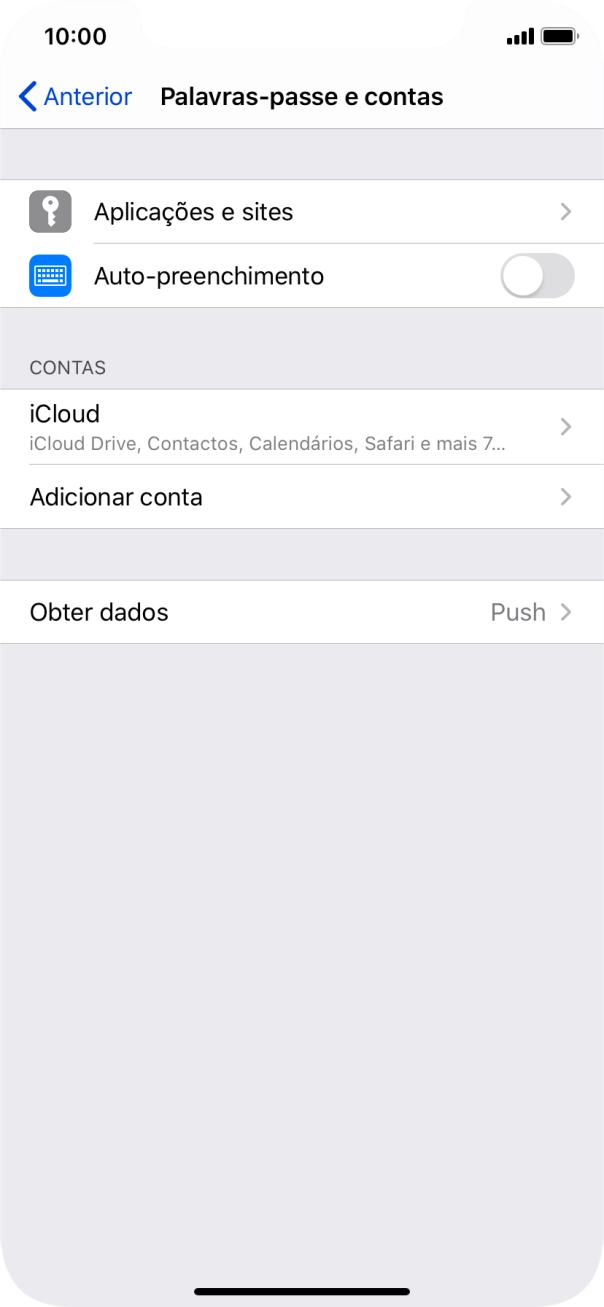 Prima Adicionar conta.