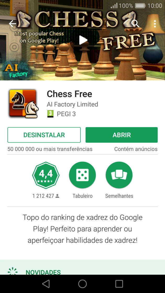 Prima a tecla de início para terminar e voltar ao ecrã inicial.