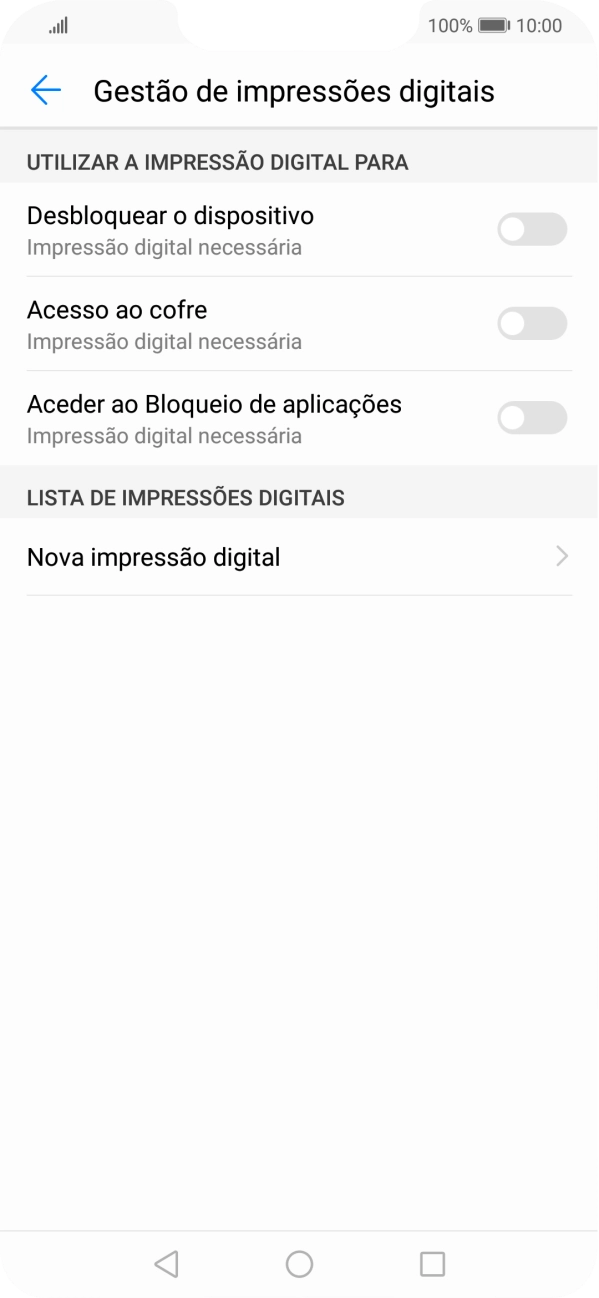 Prima Nova impressão digital.