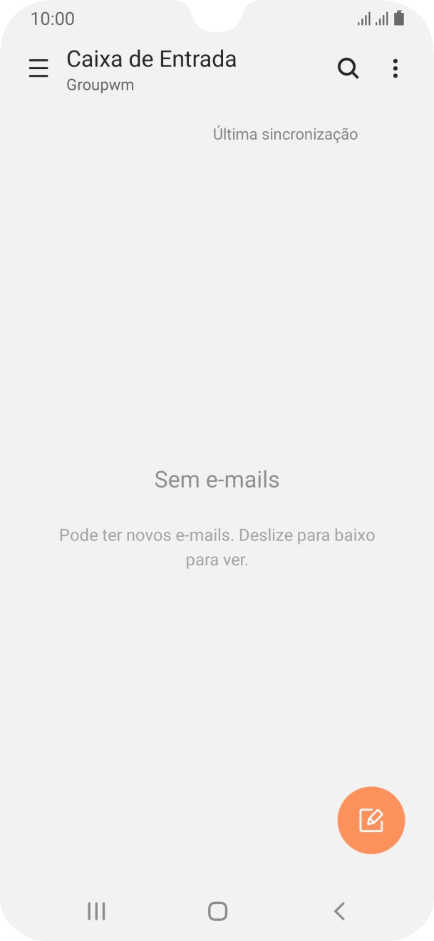 Deslize o dedo sobre o ecrã da esquerda para a direita.