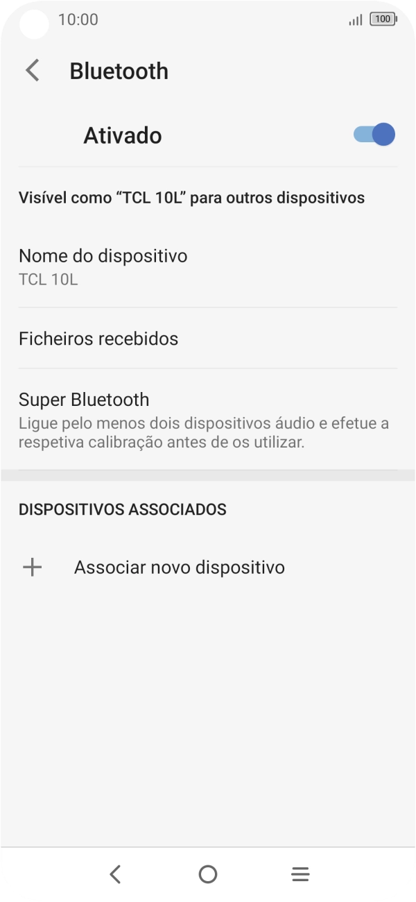 Prima Associar novo dispositivo, e siga as indicações no ecrã para emparelhar o dispositivo com o telefone.