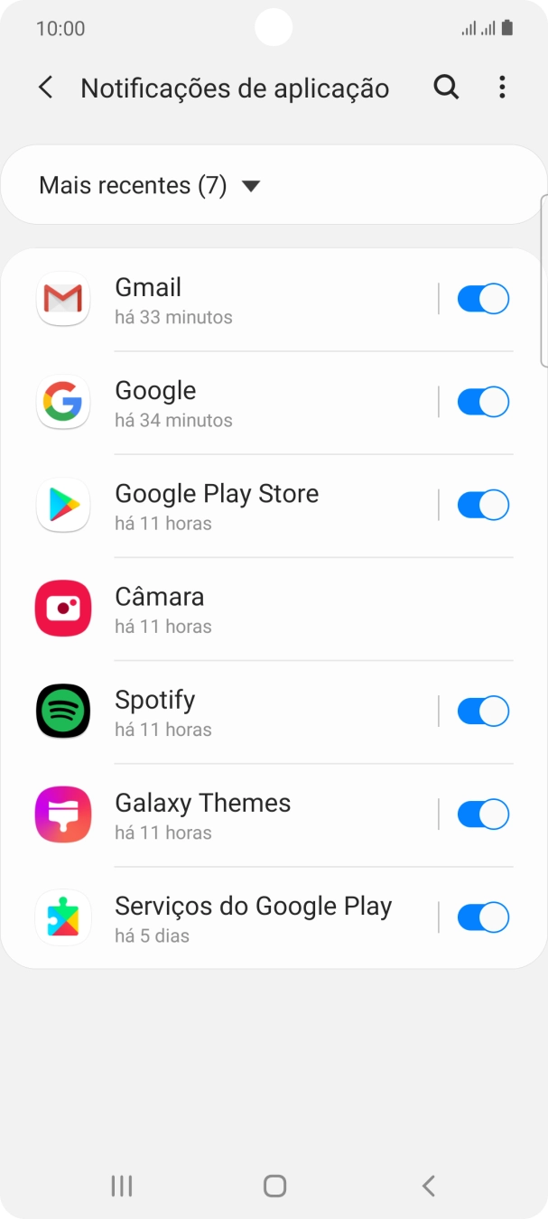 Prima a lista suspensa.