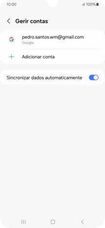 Prima Adicionar conta.