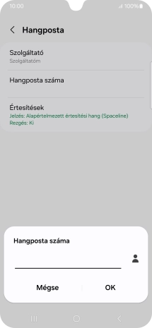 Írd be azt, hogy +36709090999, és válaszd az OK lehetőséget.