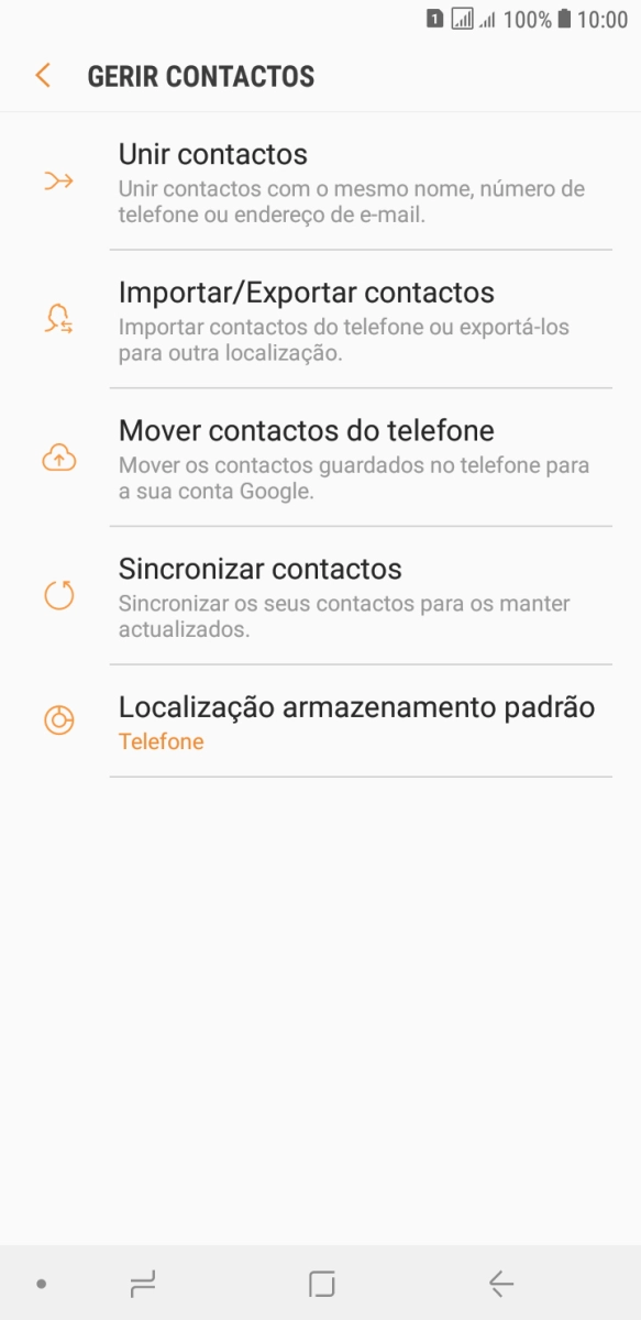 Prima Importar/Exportar contactos.