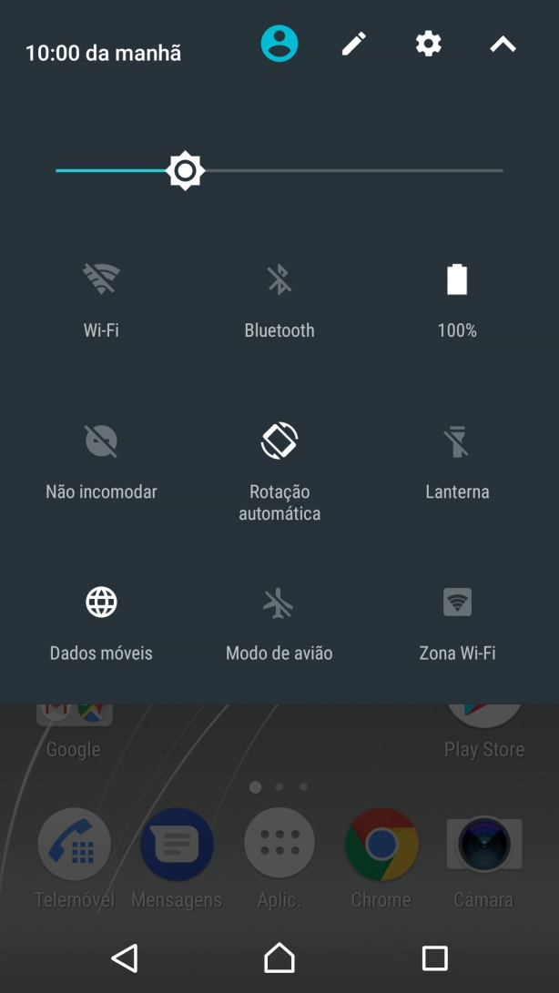 Prima Dados móveis para ativar ou desativar a função.