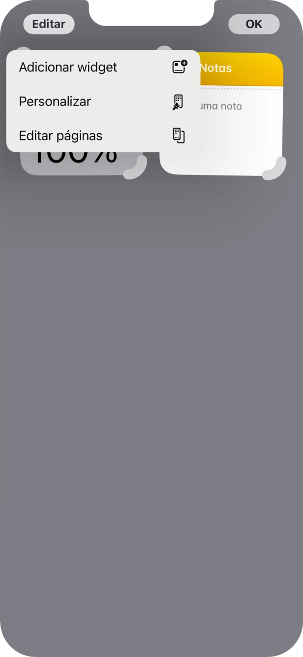 Prima Adicionar widget.