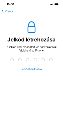 Válaszd a Jelkódbeállítások lehetőséget.
