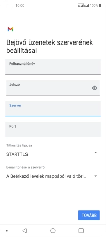Kattints a „Port” alatti mezőre, és írd be a következőt: 110.