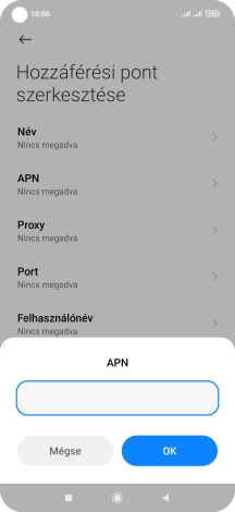 Amennyiben előfizetésed van, írd be azt, hogy mms.vodafone.net, és válaszd az OK lehetőséget.