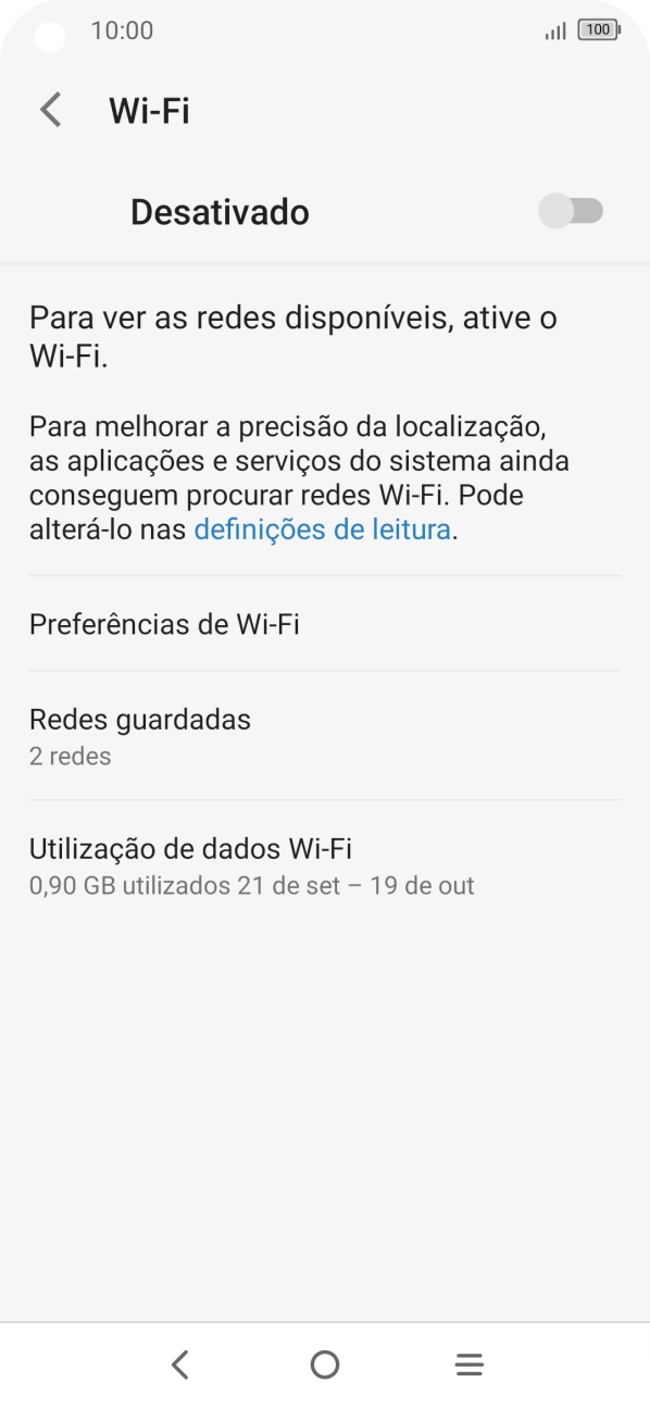 Prima o indicador para ativar a função.