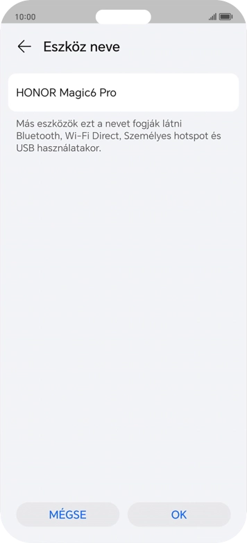 Válaszd az OK lehetőséget.