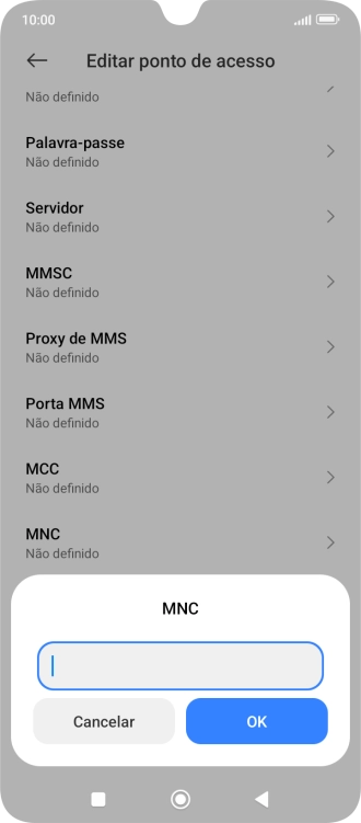 Introduza 01 e prima OK.