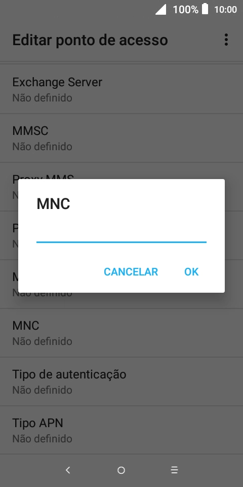 Introduza 01 e prima OK.
