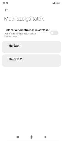 Válaszd ki a kívánt hálózatot.