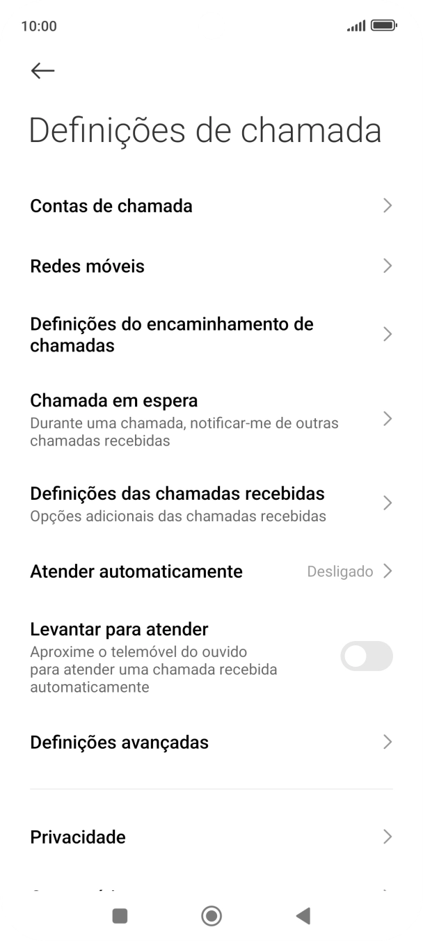 Prima Definições do encaminhamento de chamadas.