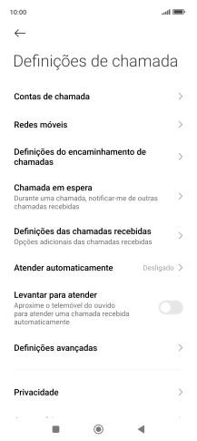 Prima Definições avançadas.