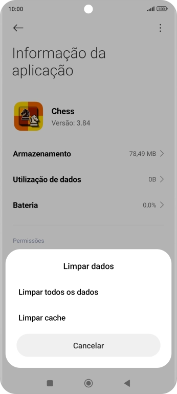Prima Limpar cache.