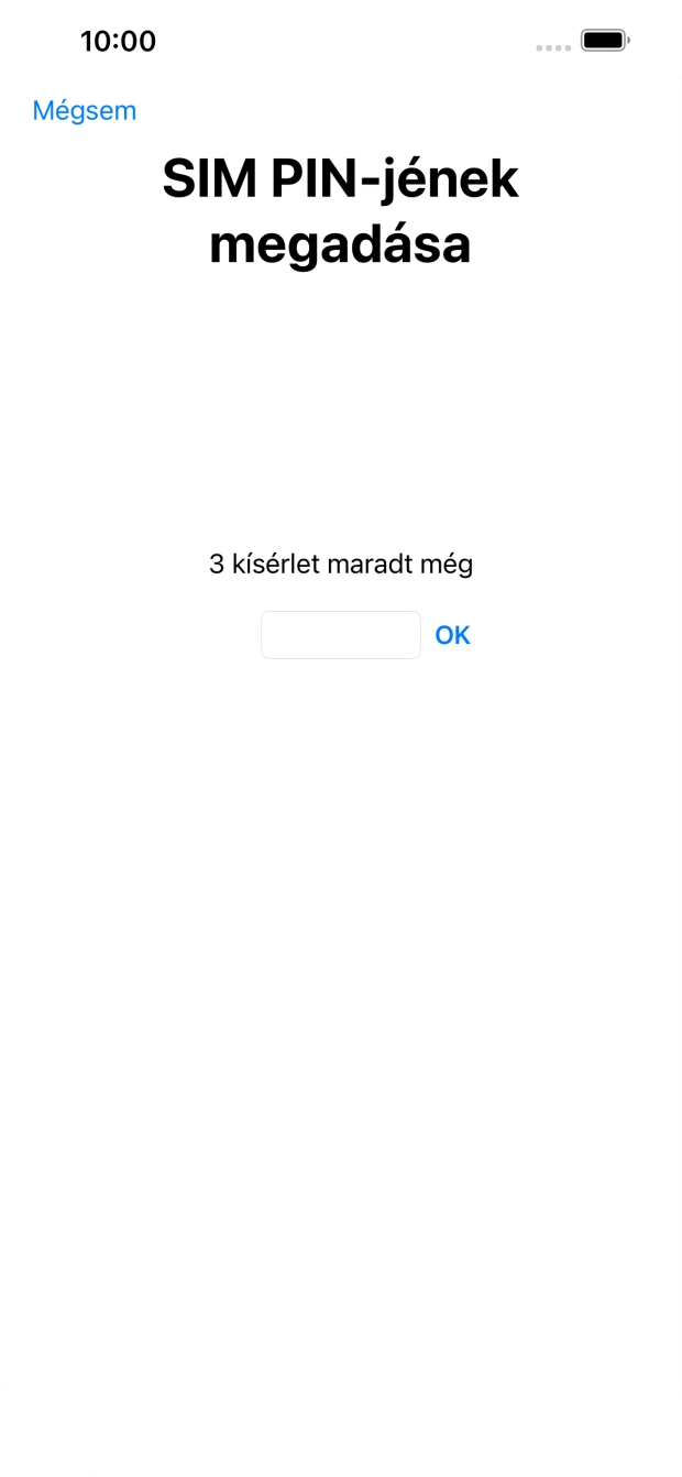 Amennyiben a SIM-kártyád zárolva van, írd be a PIN-kódodat, és válaszd az OK lehetőséget.