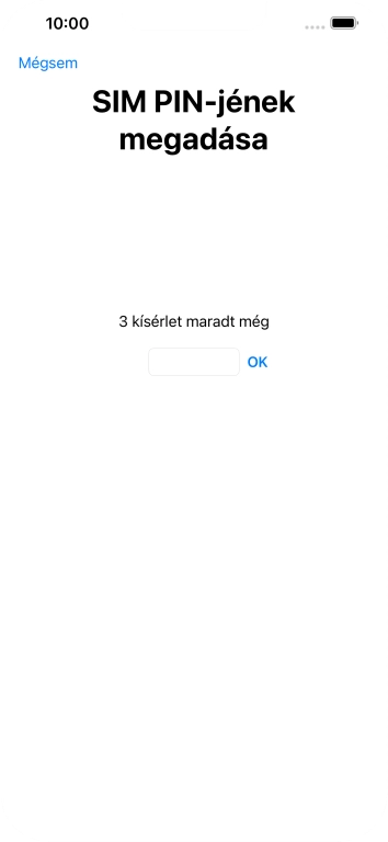 Amennyiben a SIM-kártyád zárolva van, írd be a PIN-kódodat, és válaszd az OK lehetőséget.