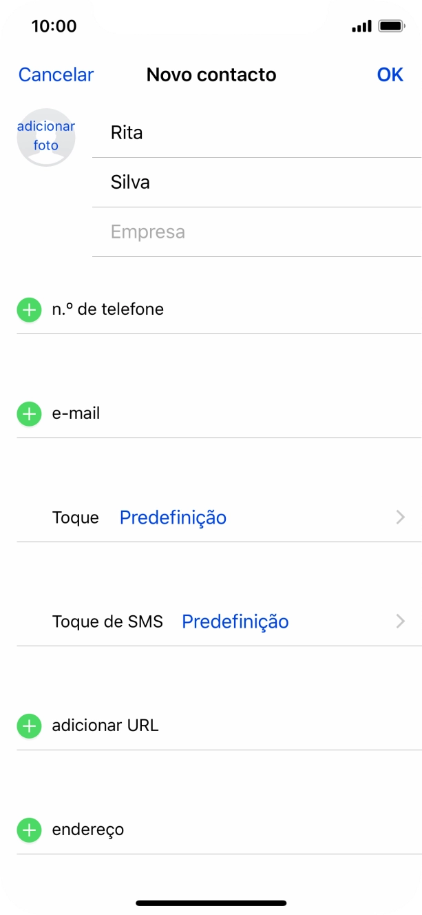 Prima n.º de telefone.