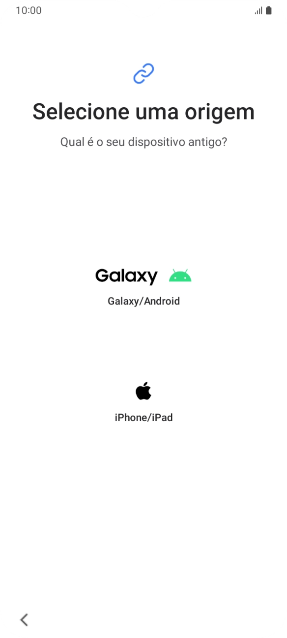 Prima a definição pretendida e siga as indicações no ecrã para transferir conteúdo de outro telefone.