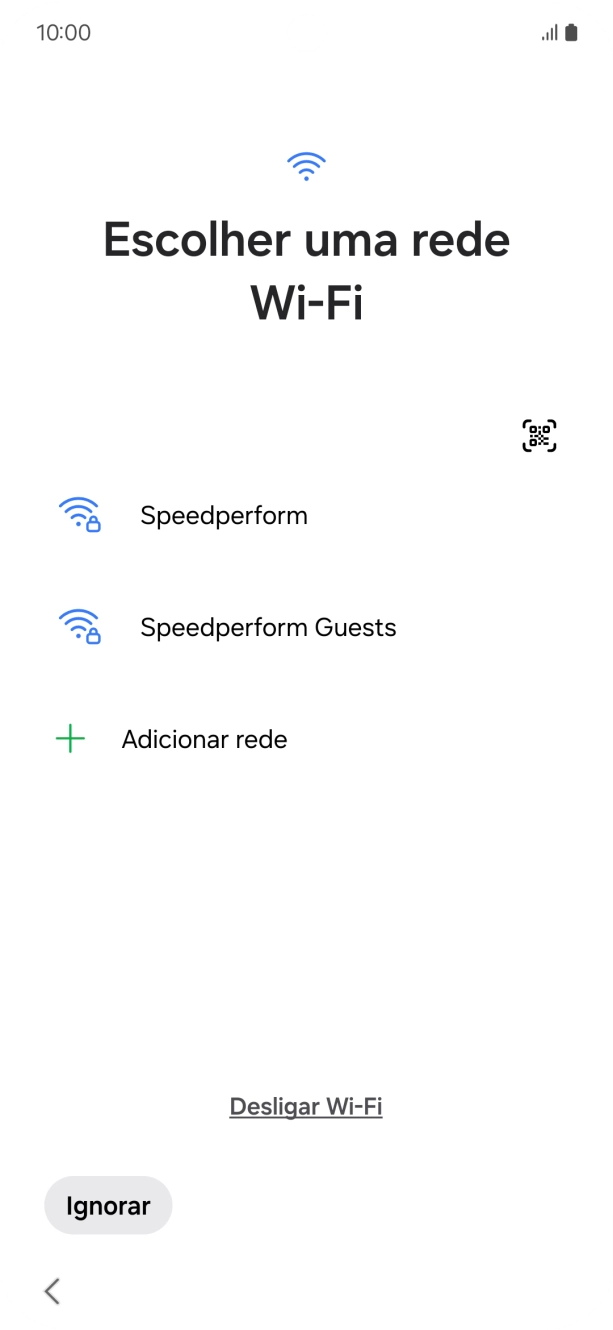 Prima a rede Wi-Fi pretendida.