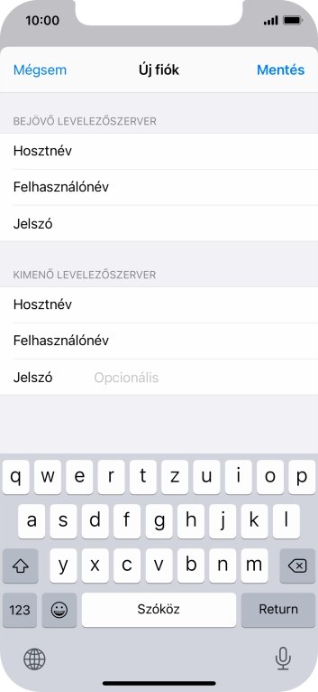 Kattints a Jelszó mezőre, és írd be az e-mail-fiókodhoz tartozó jelszót.