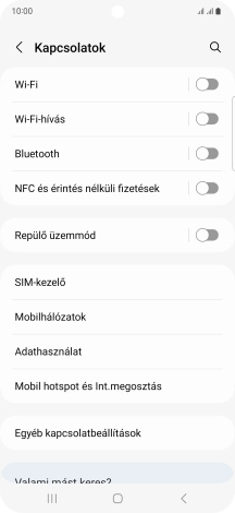 Válaszd a Mobilhálózatok lehetőséget.