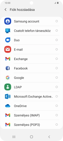 Válaszd a Google lehetőséget.