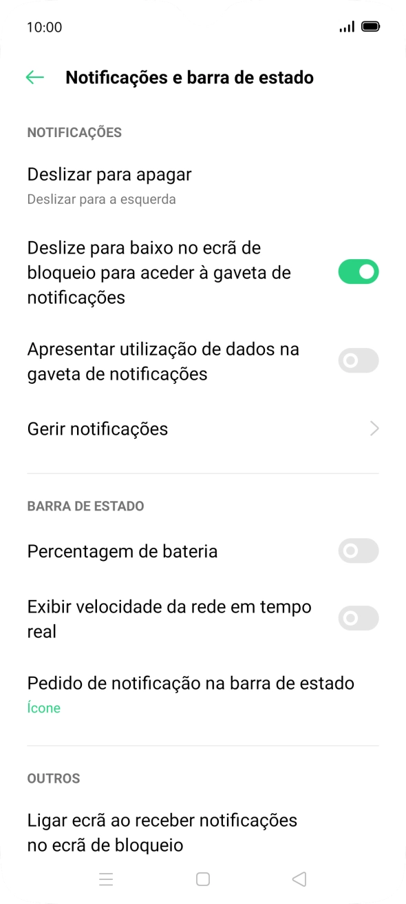 Prima Gerir notificações.