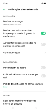 Prima Gerir notificações.