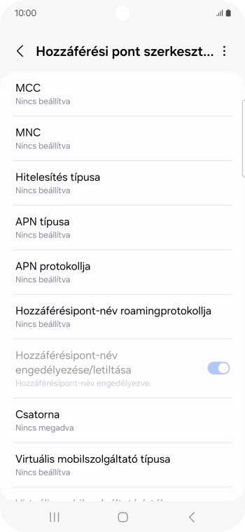 Válaszd az MCC lehetőséget.