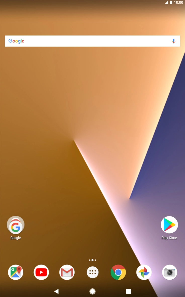 Deslize dois dedos sobre o ecrã de cima para baixo a partir do topo do ecrã.