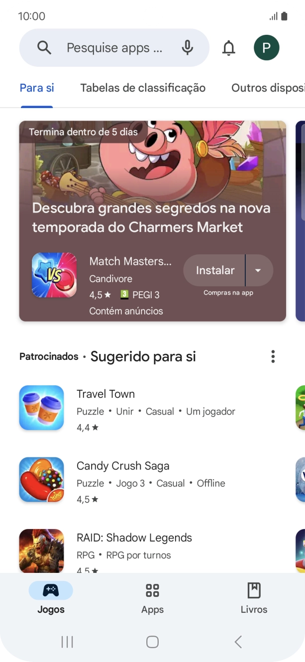 Prima o ícone de perfil.