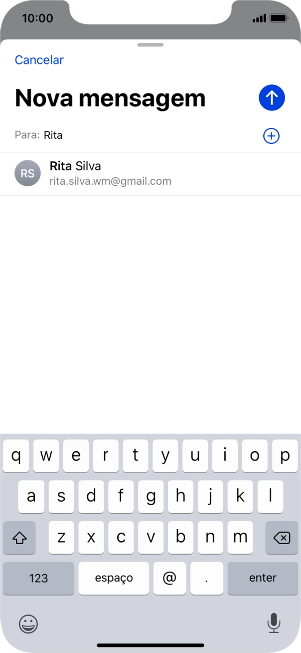 Prima o contacto pretendido.