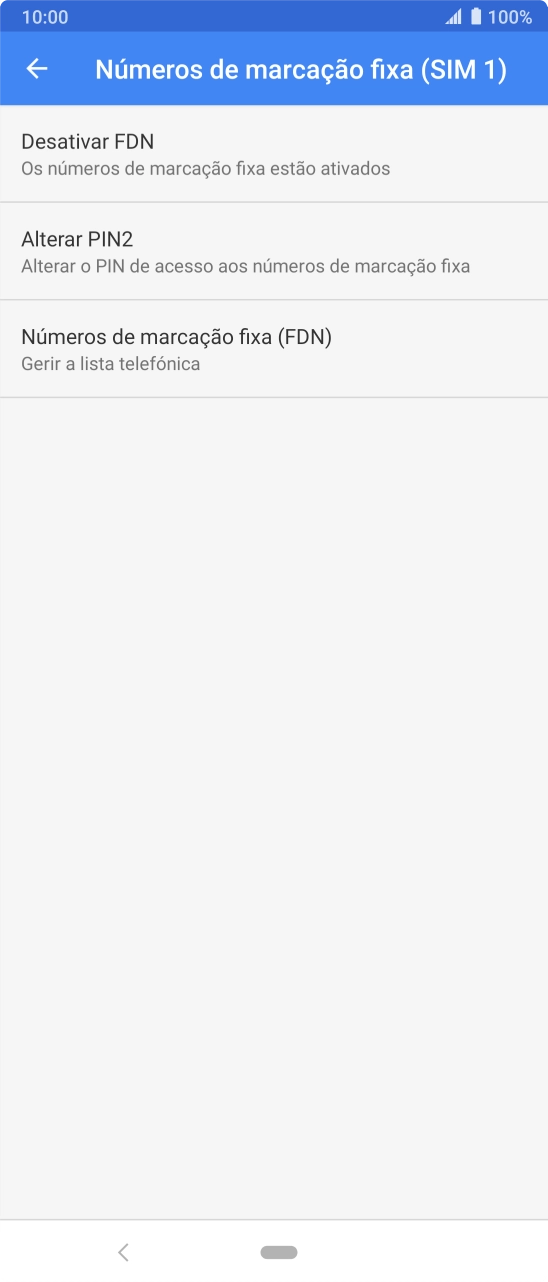Prima Desativar FDN para desativar a marcação permitida.