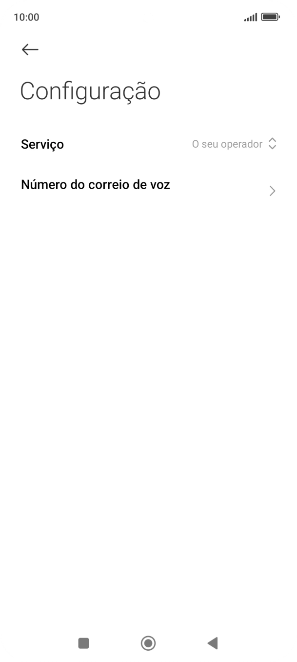 Prima Número do correio de voz.