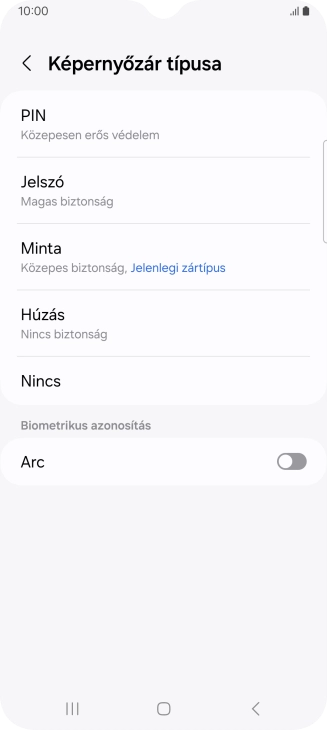 Válaszd a Nincs lehetőséget.