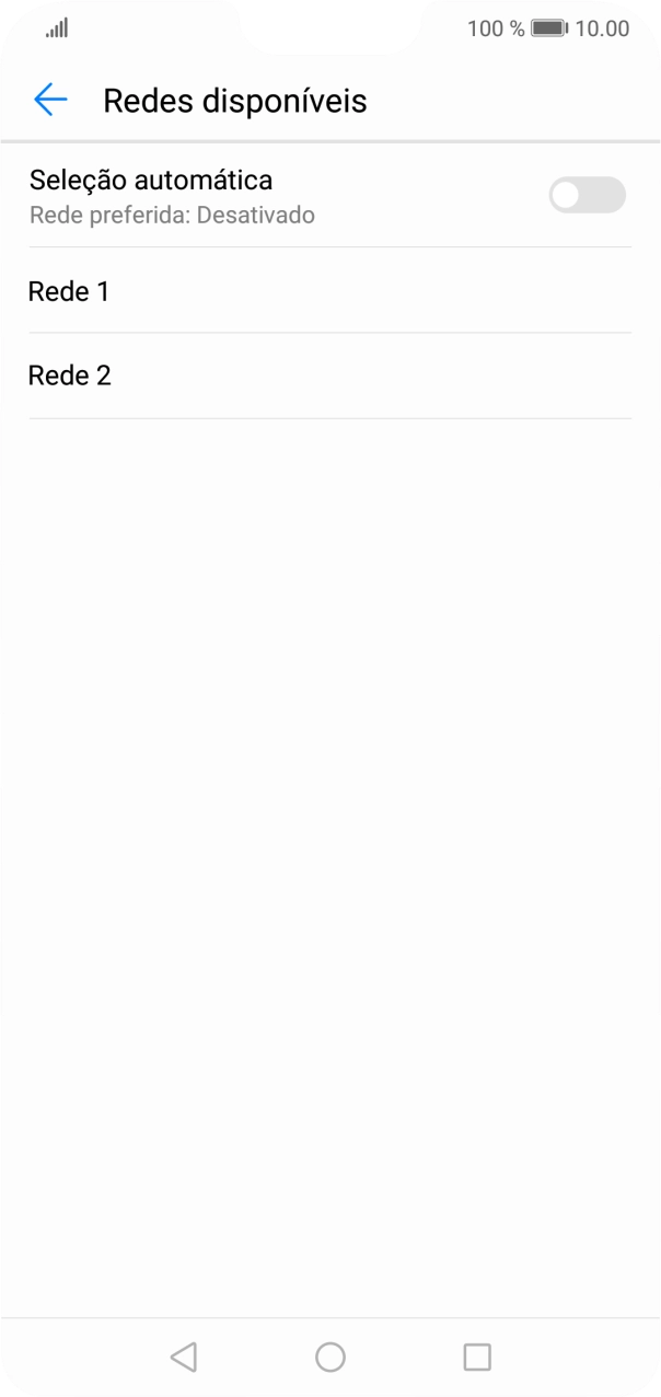 Prima a rede pretendida.