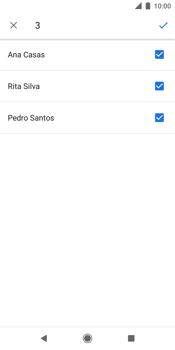 Prima o ícone para guardar.