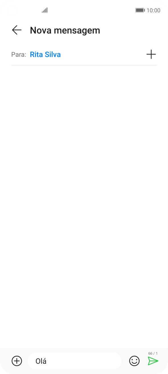 Prima o ícone para adicionar.