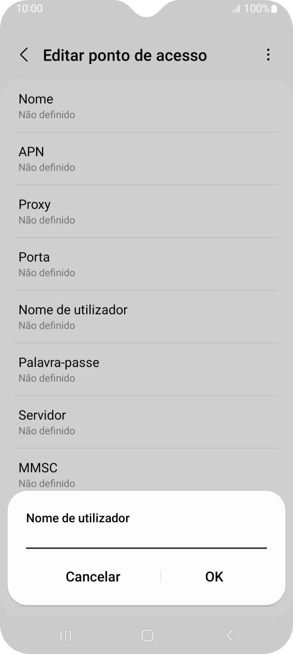 Introduza vodafone e prima OK.