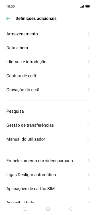 Prima Data e hora.