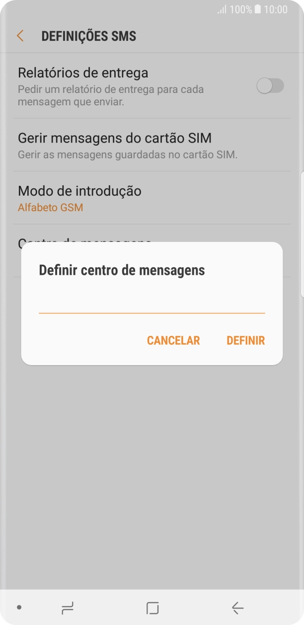 Introduza +351911616161 e prima DEFINIR.