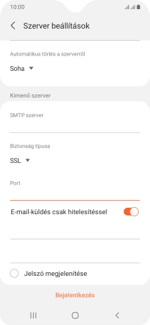 Kattints az „E-mail-küldés csak hitelesítéssel” melletti csúszkára a funkció bekapcsolásához.