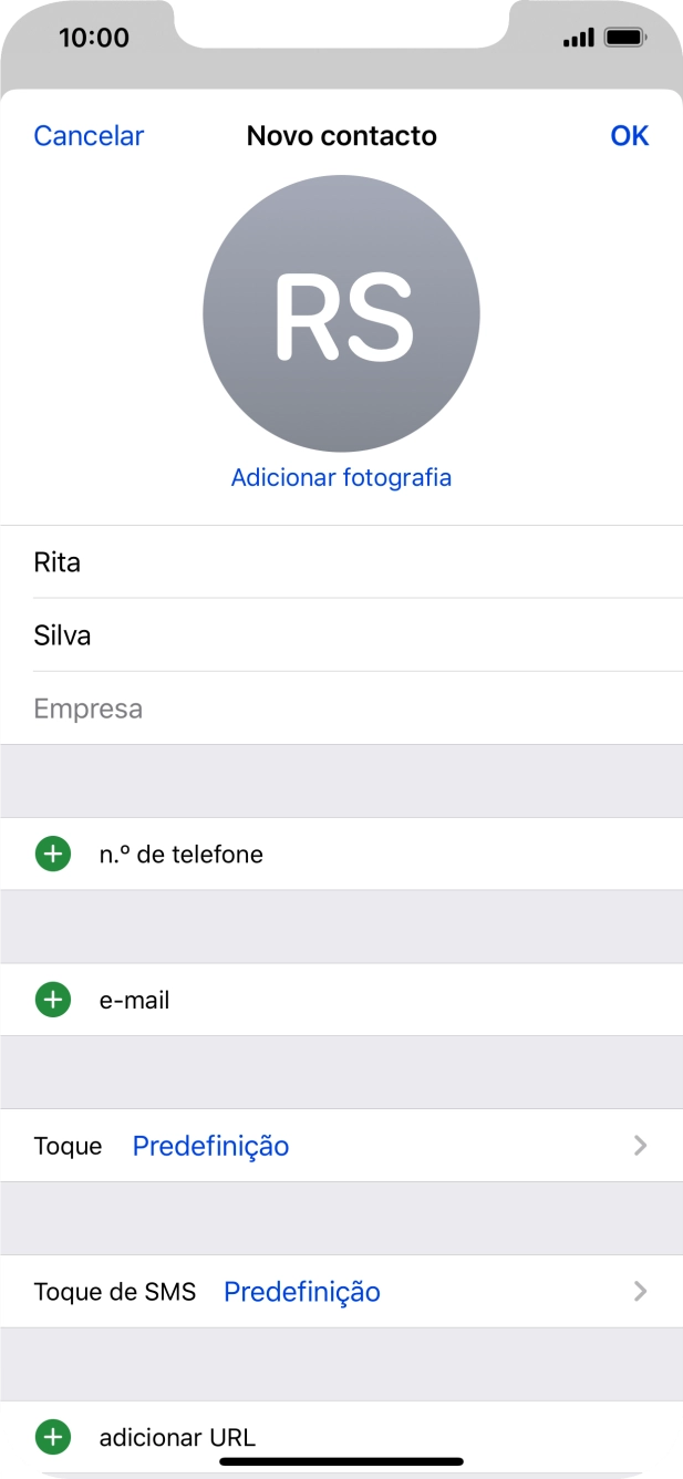 Prima n.º de telefone.