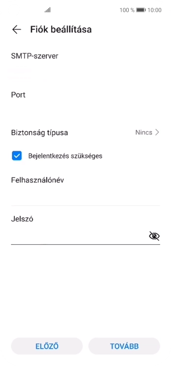 Válaszd a TOVÁBB lehetőséget.
