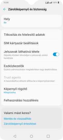 Válaszd a SIM kártyazár beállítások lehetőséget.